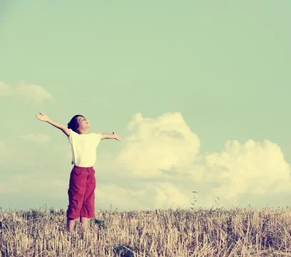 Child in nature Stock Photos