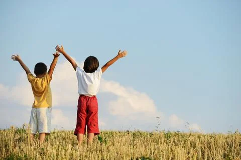 Child in nature Foto stock