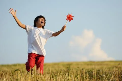 Child in nature Foto stock