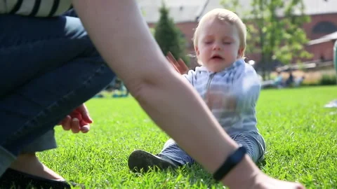 The child is naughty Stock Footage 137444217