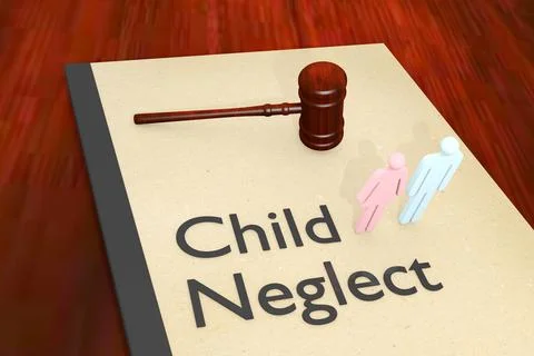 Child Neglect concept Stock Illustration