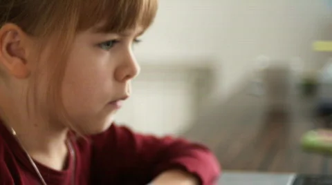 Child with notebook.Sequence Stock Footage 579837