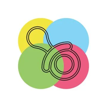 Child pacifier vector icon Stock Illustration