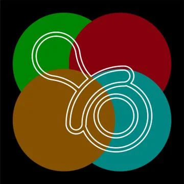 Child pacifier vector icon Stock Illustration