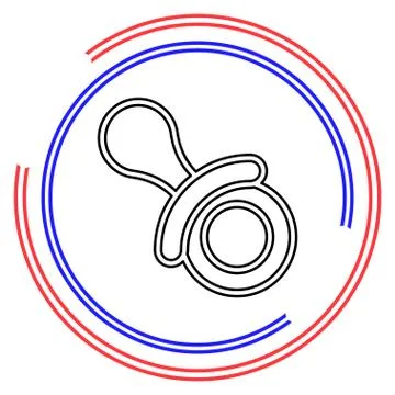 Child pacifier vector icon Stock Illustration