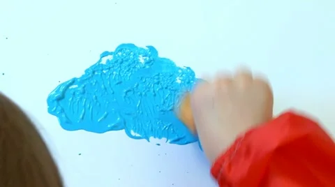 Child painting Stock Footage 22665033