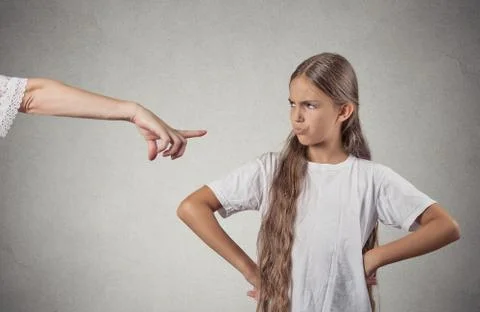 Child parent confrontation Stock Photos