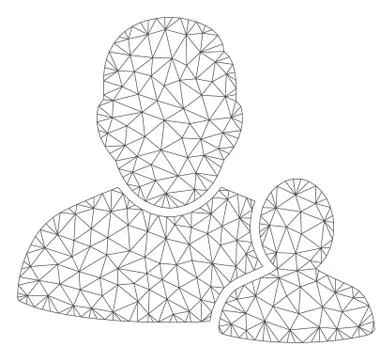 Child Parent Polygonal Frame Vector Mesh Illustration Ilustración de archivo