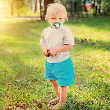 Child in the Park Foto stock