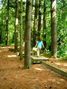 Child on the path 写真素材