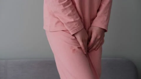 The child peed his pants on the bed Stock Footage 169041983