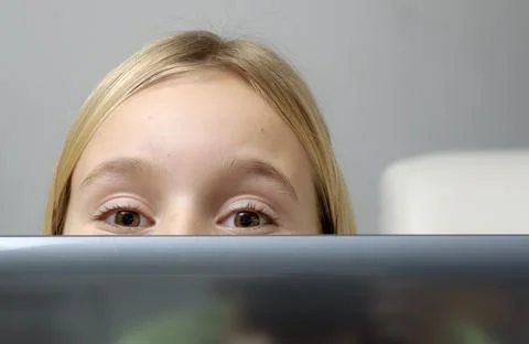 Child Peeking Stock Photos