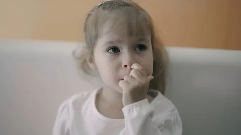 Child Picking Her Nose Stock Footage 105621742
