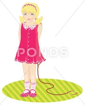 Child in pink dress Stock Illustration