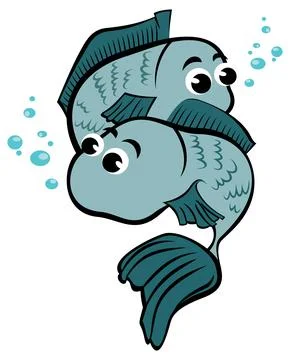 Child pisces drawing Stock Illustration