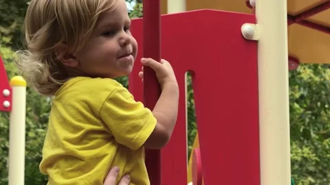 Child Playground Adventure Stock Footage 304759757