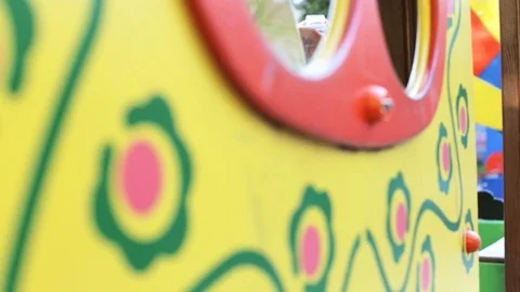 A child at the playground drinks water from a bottle Stock Footage 80250290