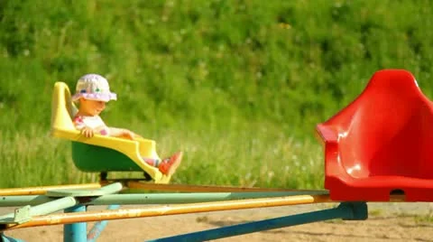Child on the playground Stock Footage 11130146