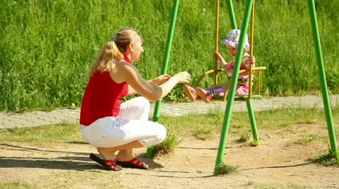 Child on the playground Stock Footage 11131215