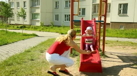 Child on the playground Stock Footage 11131217