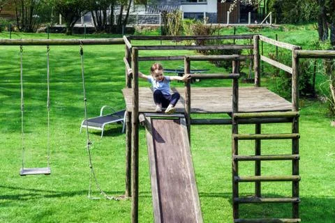 Child on a playground 스톡 사진