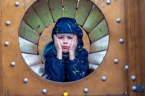 A child on the playground Foto stock