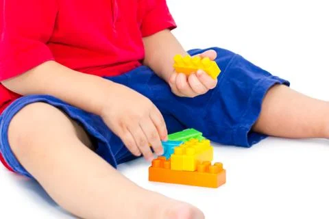 Child Playing with blocks Stock Photos