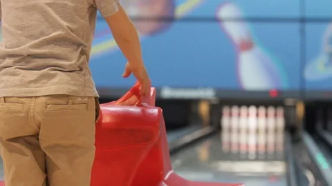 Child playing bowling Stock Footage 88831612