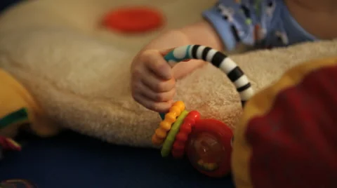 Child playing on carpet Video stock 41751527