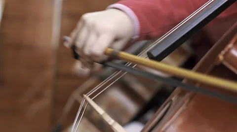 Child playing the cello Stock Footage 62789469