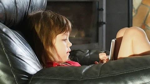 Child playing in the computer Stock Footage 89241884