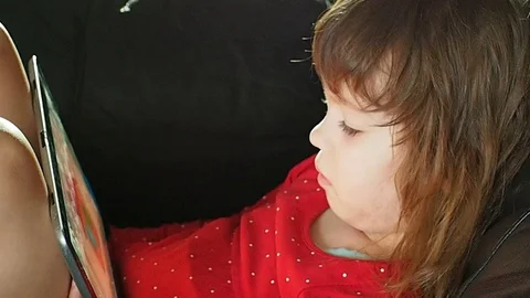 Child playing in the computer Stock Footage 89243803