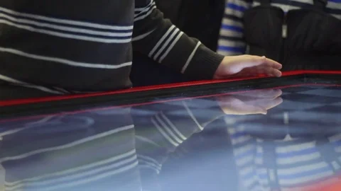 Child playing a computer game on the touch computer Stock Footage 81787228