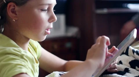 Child playing computer games Stock Footage 65458056
