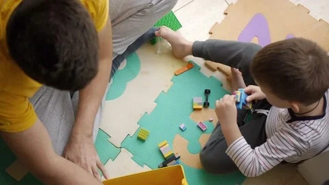 Child playing with the dad. Stock Footage 176430533