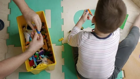 Child playing with the dad. Stock Footage 180129412