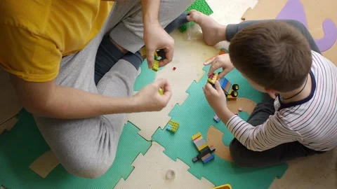Child playing with the dad. Stock Footage 180132381