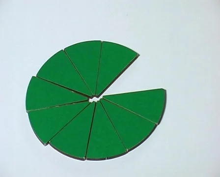 Child playing in educational game with red green slices Stock Footage 346671