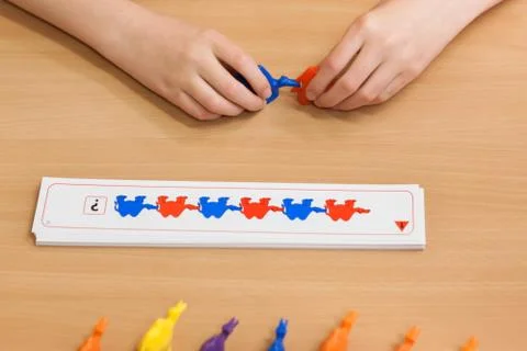 Child playing educative game Stock Photos