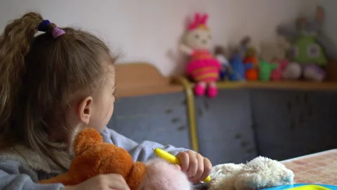 Child playing Video stock 131559583