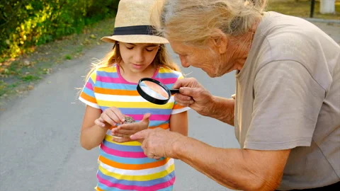 The child is playing with the frog. Selective focus. Stock Footage 217456926