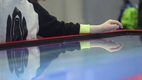 Child playing a game on the touch computer Stock Footage 81787481