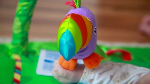 Child playing lying in Mobile Stock Footage 73394840