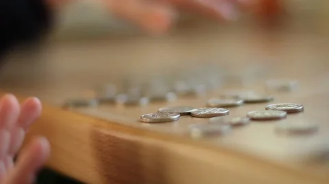 Child playing with money Stock Footage 47487500