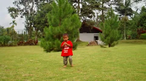 Child Playing in The Park Stock Footage 10687687