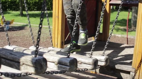 Child playing at park Stock Footage 75312900