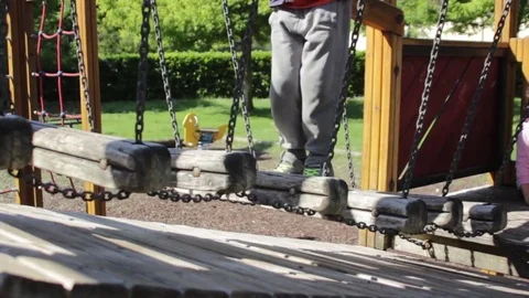 Child playing at park Stock Footage 75312917