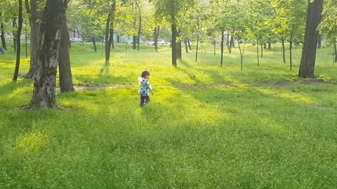 Child Playing In The Park Stock Footage 109182872