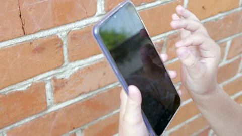 Child Playing On The Phone Stock Footage 137414403