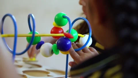 Child playing in school Video stock 245597515